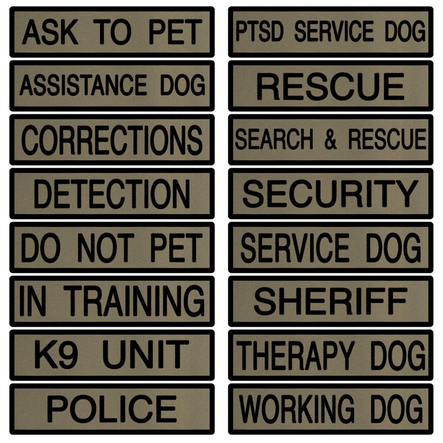 Service Dog Vest Patch  Service Dog full Color Patch